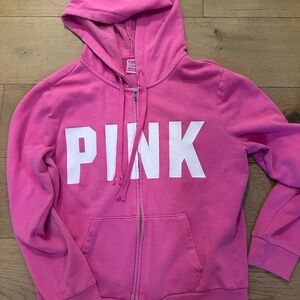 VS PINK Pink Zip Up Hoodie size M